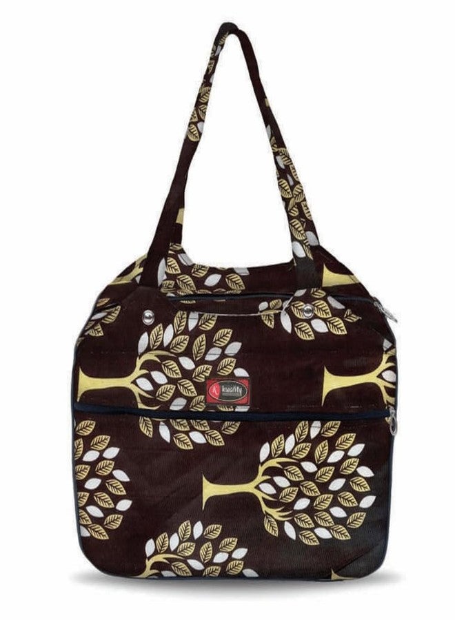 Temoli Women Shoulder Handbag Shopping Bag Travel Cross Body Bag for Daily Use Mother Work Beach and Grocery,Trangle & Coffee,1 Pcs - Image 1